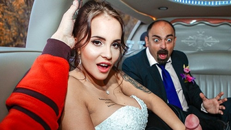 Измена очень сексуальной невесты с водителем лимузина прям на свадьбе перед брачной церемонией